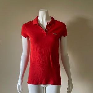 Lacoste red polo size 38
